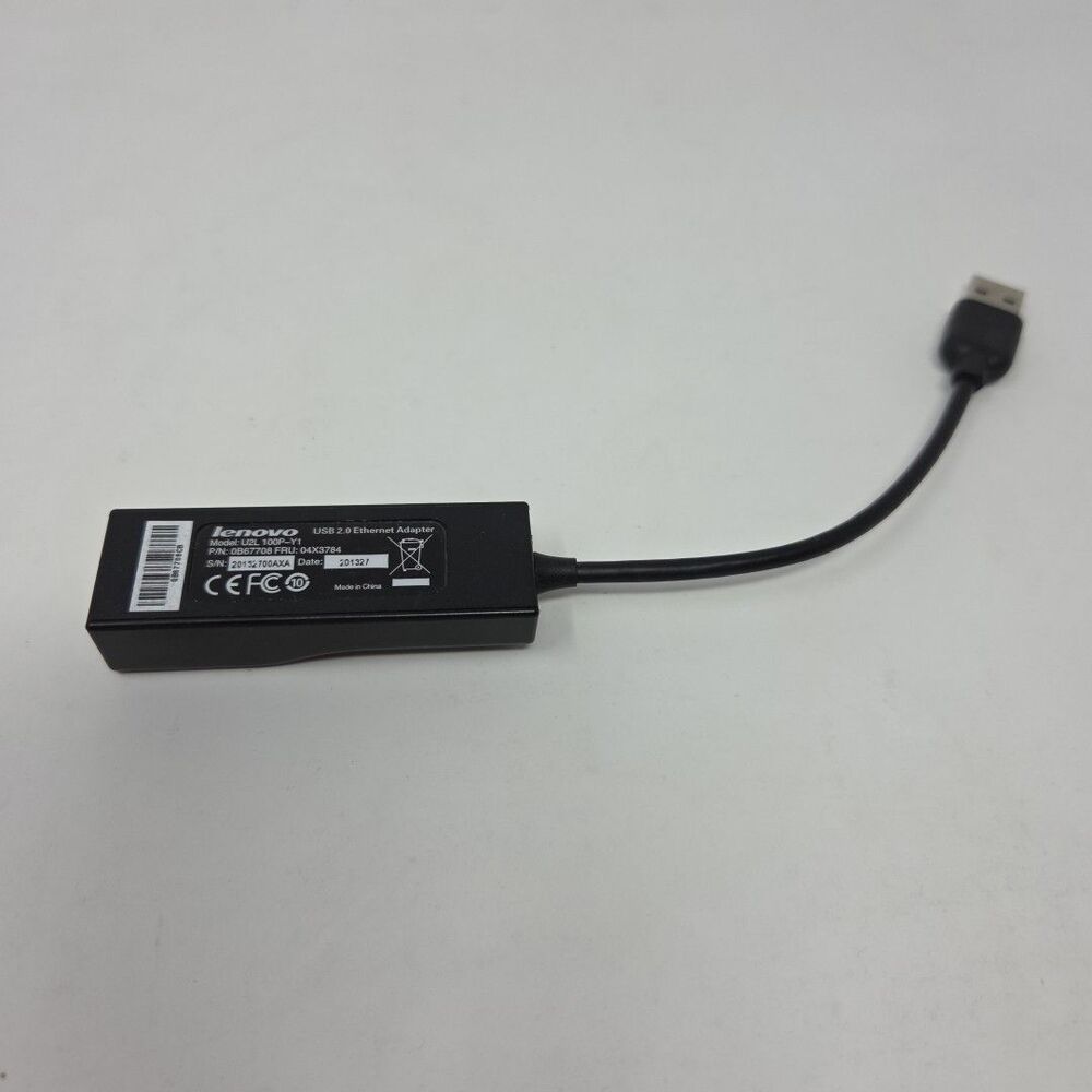 Genuine Lenovo USB 2.0 Ethernet Adapter U2L-100P-Y1